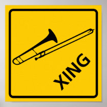 Trombone-Überfahrt-Landstraßen-Zeichen