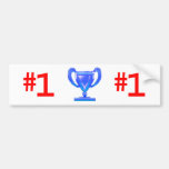 Trophäe-blaue Schale die MUSEUM Zazzle Geschenke Auto Sticker
