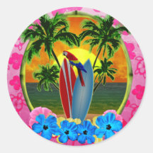 Tropical Sunset Sticker