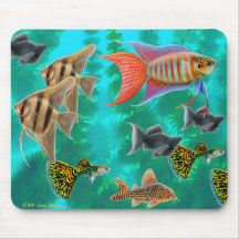 Tropische Frischwasserfische Mousepad