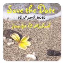 Tropische Strand-Hochzeit/Abwehr das Datum
