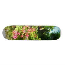 Tropischer Garten durch See Personalisierte Skatedecks