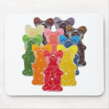 Troupeaux gommeux mignons drôles d'ours tapis de souris