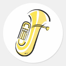 Tuba Runder Aufkleber