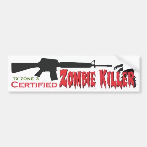 Tueur de zombi certifié adhésifs pour voiture
