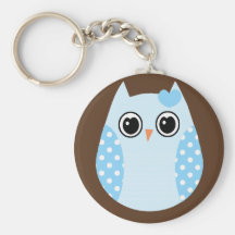 Tupfen-Eule Keychain Bevorzugung KRW blaue Schlüsselbänder