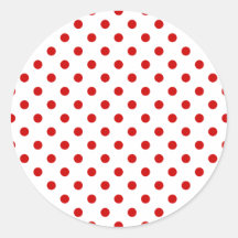 Tupfen rot + Kundenspezifische Farbe Runde Sticker