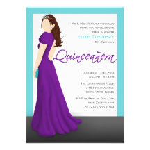 Turquoise pourpre Quinceañera de diadème de robe Bristol