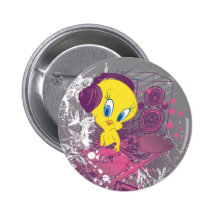 Tweety Djing Anstecknadelbutton
