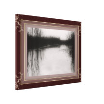 Überschwemmtes Feld-Foto ausgedehnte Leinwand BW Leinwand Drucke