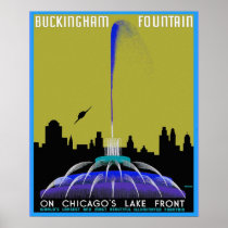 UFO über Chicago- - Buckinghambrunnen