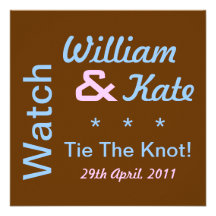 Uhr William und Kate Krawatte die Knoten-Einladung