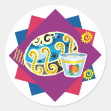 Ukrainer gemaltes Ei (2) Stickers