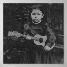 Ukulele-Mädchen Posterdruck