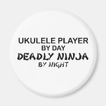 Ukulele tödliches Ninja bis zum Nacht Kühlschrankmagnete