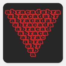 Umgekehrtes Dreieck-Abrakadabra Sticker