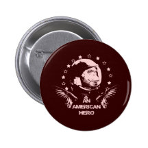 Un bouton américain de héros badges