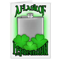 Un flacon de jour de St Patty irlandaise de lutin Carte De Vœux