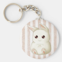 Un lapin gonflé mignon de Kawaii Porte-clés