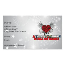 Un Virginian occidental a volé mon coeur Carte De Visite