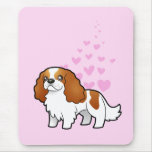 Unbekümmerte Königcharles Spaniel-Liebe Mousepads