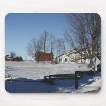 Une ferme d'hiver tapis de souris