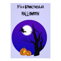 Une lune de sorcières invitations personnalisables