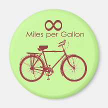 Unendlichkeits-Meilen pro Gallonen-Fahrrad-Magnete