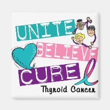 UNISSEZ CROIENT le cancer de la thyroïde de TRAITE Aimant Pour Réfrigérateur