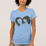 Unsichtbares der Kuss-T-Shirt der Frauen