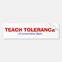 UNTERRICHTEN SIE TOLERANZ AUTOSTICKER