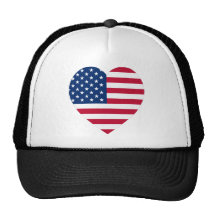 USA-Flaggen-Herz Retro Cap