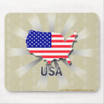 USA-Flaggen-Karte 2,0 Mousepad