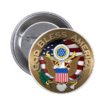 USA-Siegel - Gott segnen Amerika Buttons