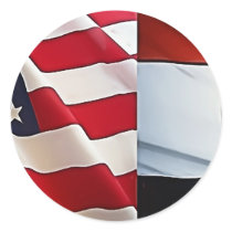 USA und Egipt Flaggen-Aufkleber