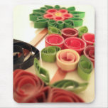 Usines de fleur de Quilling Tapis De Souris