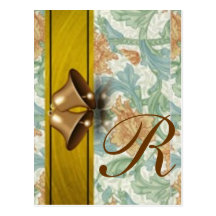Vacances Bells décorées d'un monogramme Cartes Postales