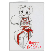 vacances de souris carte de vœux