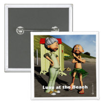 Vacances d'été Luau à la plage Badge Avec Épingle