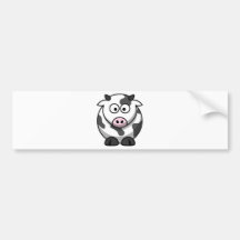 vache à MOO de bande dessinée Adhésif Pour Voiture