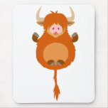 Vache des montagnes méditante mignonne Mousepad à  tapis de souris