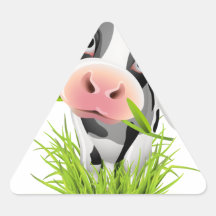 Vache du Holstein dans l'herbe Adhésifs