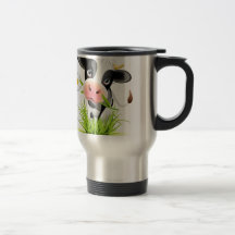 Vache du Holstein dans l'herbe Tasse À Café