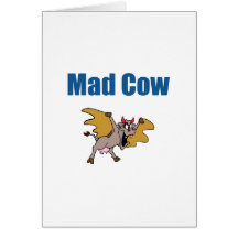 Vache folle carte de vœux