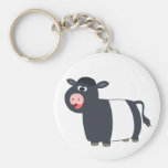 Vache Keychain à Galloway ceinturée par bande dess porte-clés