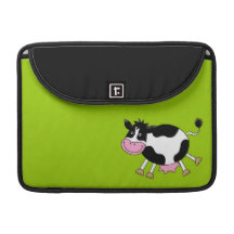 Vache mignonne à bande dessinée poches pour macbook