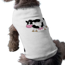 Vache mignonne à bande dessinée tee-shirts pour toutous