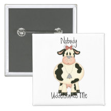 Vache mignonne badges