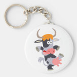 Vache mignonne Keychain à bande dessinée de danse porte-clés