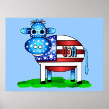 vache patriotique posters
